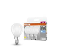 OSRAM Lámpara de filamento de estrella, E14 base, vidrio esmerilado ,Blanco frío (4000K), 806 Lumen, sustituto de 60W-iluminante 3-paquete