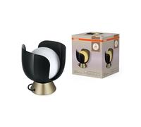 OSRAM Lámpara de mesa Corolle E14 metal vidrio retro negro Lámpara de mesa Decor Corolle E14, metal y vidrio, cable textil, bombillas reemplazables, estilo retro, color negro