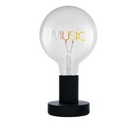 OSRAM Lámpara de mesa LED 1906 Letter con letras musicales, neón, 1,2 W, E27, negro, blanco frío, cable textil