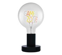 OSRAM Lámpara de mesa LED 1906 Letter Game Zone, neón, 1,2 W, E27, negro, blanco frío, cable textil