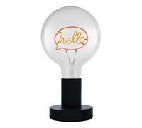 OSRAM Lámpara de mesa LED 1906 Letter, letras Hello, neón, 1,2 W, E27, negro, blanco cálido, cable textil