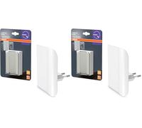 OSRAM Lámpara de noche, luz indirecta, 3000K, 5lm, 0,28W, sensor de luz diurna, plug-and-play, para habitaciones infantiles y zonas de estar (Paquete de 2)