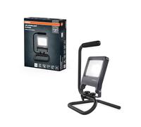 OSRAM Lámpara de trabajo LED S-Stand 30W 840, blanco frío 4000K, 2700 lm, IP65, cabezal pivotante, cable de 2 m
