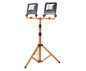 OSRAM Lámpara de trabajo LED trípode 2x50W 840, 4000K blanco frío, 9000 lm, IP65, altura ajustable 1,8 m, 360°