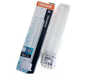 Osram - Lámpara germicida 9 W 4 pin HNS PURITEC con emisión UV-C 254 nm para desinfección de aire agua y superficies, duración 8000 horas, diseño plano 144 x 34 x 19.5 mm casquillo 2G7