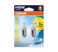 OSRAM ULTRA LIFE H6W, Lámpara halógena, luz de estacionamiento y de posición, 64132ULT-02B, automóvil de 12 V, ampolla doble (2 unidades)