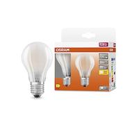 OSRAM Lámpara LED Classic A75 de Star LED de para enchufe E27, forma de pera, vidrio mate, 1055 lúmenes, blanco cálido (2700k), reemplazo de bombillas convencionales de 75W, 2 paquete de 2