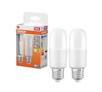 OSRAM Lámpara LED Classic Stick 8,5 W 827, 2700 K blanco cálido, E27, mate, 806 lm, 15.000 h, para zonas residenciales
