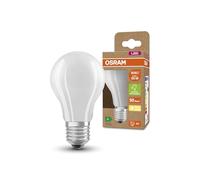 OSRAM Lámpara LED de ahorro de energía, bombilla de vidrio esmerilado, E27, blanco cálido (3000K), 4 vatios, sustituye a la bombilla de 60W, altamente eficiente y de bajo consumo, paquete de 1