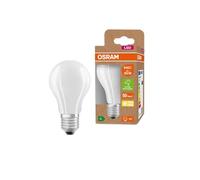 OSRAM Lámpara LED de ahorro de energía, bombilla de vidrio esmerilado, E27, blanco cálido (3000K), 4 vatios, sustituye a la bombilla de 60W, altamente eficiente y de bajo consumo, paquete de 6