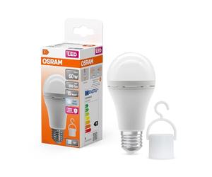 OSRAM lámpara LED de camping con batería recargable integrada, tan brillante como las lámparas tradicionales de 60W, luz blanca fría(4000K),ideal también para jardín o como iluminación de emergencia