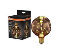OSRAM Lámpara LED de cristal DECOR FLAT eléctrica retro pequeña rosa E27