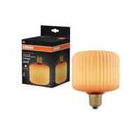OSRAM Lámpara LED DECOR FLAT de cristal coloreado, cuadrada, naranja, E27