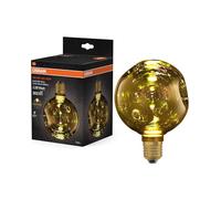 OSRAM Lámpara LED DECOR FLAT de cristal, eléctrica, retro, pequeña, dorada, E27