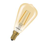 OSRAM Lámpara LED Edison Vintage 1906 Filamento ST48, 2.8W, E14, dorada, forma vintage, recomendada para lámparas retro, lámparas colgantes, comedores, clásicos del diseño.