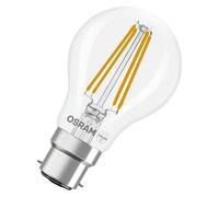 OSRAM Lámpara LED forma de estrella, filamento A60, 4000 K blanco frío, 5,9 W, B22d, transparente, 806 lm, 15.000 h, para lugares de trabajo, iluminación de oficinas