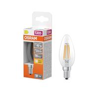 OSRAM Lámpara LED forma de vela estrella, filamento B40, 2700 K blanco cálido, 3,4 W, E14, transparente, 470 lm, 15.000 h, para lámparas de araña, luminarias decorativas