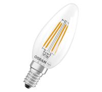 OSRAM Lámpara LED forma de vela estrella, filamento B40, 4000 K blanco neutro, 3,4 W, E14, transparente, 470 lm, 15.000 h, para lámparas de araña, luminarias decorativas