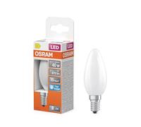 OSRAM Lámpara LED forma de vela estrella, filamento B40, 6500 K luz diurna blanca fría, 3,4 W, E14, mate, 470 lm, 15.000 h, para lámparas de araña, lugares de trabajo