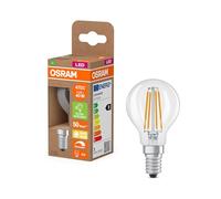 OSRAM Lámpara LED mini vela Classic Filamento P40, 2,5 W, E14, transparente, diseño pequeño, recomendada para lámparas de araña, lámparas de escritorio, lámparas de espejo