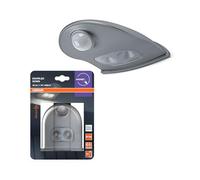 OSRAM Lámpara LED para puerta con sensor de movimiento, funciona con pilas, 4000 K, 40 lm, 0,95 W, IP54, color plata, para zonas de entrada y aplicaciones exteriores