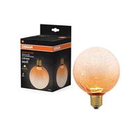 OSRAM Lámpara LED plana de cristal DECOR, redonda, color naranja, E27