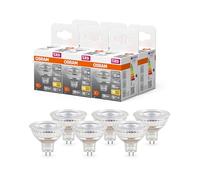 OSRAM Lámpara LED reflectora de estrella, GU5.3 base, vidrio transparente ,Blanco cálido (2700K), 345 Lumen, sustituto de 35W-iluminante 6-paquete