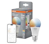 OSRAM Lámpara LED SMART+, A100, 14 W, 2700-6500 K, E27, con forma de bombilla, Tunable White, regulable, controlable mediante aplicación o voz, compatible con Matter