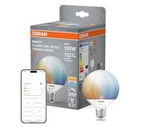 OSRAM Lámpara LED SMART+ Globe 95 E27 Tunable White, regulable, compatible con Matter, WiFi, controlable mediante aplicación y voz, 14 W, 2700-6500 K