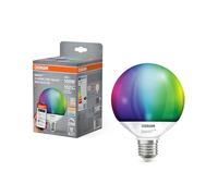 OSRAM Lámpara LED SMART+ Matter G95 Forma de globo 14W E27 RGBW, regulable, controlable mediante aplicación y comando de voz, compatible con Alexa, Google, Apple, WiFi