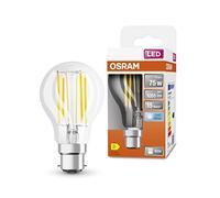 OSRAM Lámpara LED Star de filamento claro, casquillo B22d, blanco frío (4000K), forma de bombilla, juego de recambio para bombillas convencionales de 75W, paquete de 1