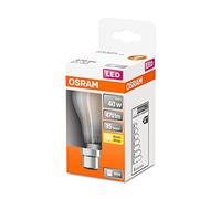 OSRAM Lámpara LED Star de filamento esmerilado, casquillo B22d, blanco cálido (2700K), forma de bombilla, juego de recambio para bombillas convencionales de 40W, paquete de 6