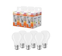 OSRAM Lámpara LED Star de filamento esmerilado, casquillo B22d, blanco cálido (2700K), forma de bombilla, juego de recambio para bombillas convencionales de 75W, paquete de 6