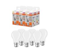 OSRAM Lámpara LED Star de filamento esmerilado, casquillo B22d, blanco frío (4000K), forma de bombilla, juego de recambio para bombillas convencionales de 60W, paquete de 6