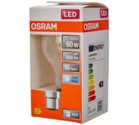 OSRAM Lámpara LED Star de filamento esmerilado, casquillo B22d, blanco frío (4000K), forma de bombilla, juego de recambio para bombillas convencionales de 60W, paquete de 6