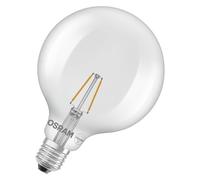 OSRAM Lámpara LED Star Globe G125 25 Filamento, 2700 K blanco cálido, 1,8 W, E27, transparente, 250 lm, 15.000 h, para lámparas colgantes, forma de bola grande, decorativa