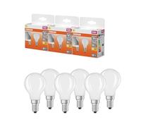 OSRAM Lámpara LED Star mini forma esférica, filamento P40, 2700 K blanco cálido, 3,4 W, E14, mate, 470 lm, 15.000 h, para luminarias de sobremesa y colgantes, antideslumbrante.,3-Pack
