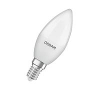 OSRAM Lámpara LED Star mini vela E14 mate 2700K blanco cálido (paquete de 3), LED de filamento, resistente a golpes, sin rayos UV, 15000 h, decorativa en forma de B, ideal para salones.