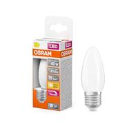 OSRAM Lámpara LED Superstar B40 con forma de vela, filamento regulable, 2700 K, blanco cálido, 3,4 W, E27, mate, 470 lm, 15.000 h, para lámparas de araña y apliques de pared, antideslumbrante.