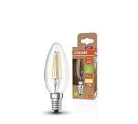 OSRAM Lámpara LED SUPERSTAR+ CLASSIC B FIL 40, E14, forma mini vela, 2.9W, 470lm, 2700K, luz blanca cálida, regulable, tecnología filamento LED, optimo consumo de energía, eficiencia energética B