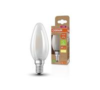 OSRAM Lámpara LED SUPERSTAR+ CLASSIC B GLFR 40, E14, forma de mini vela, 2.5W, 470lm, 2700K, luz blanca cálida, tecnología filamento LED, optimo consumo de energía, clase eficiencia energética B