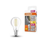 OSRAM Lámpara LED SUPERSTAR+ CLASSIC P FIL 25, E14, forma minibola, 2,2 W, 300 lm, 2700 K, luz blanca cálida, componente azul muy reducido, fatiga ocular reducida, regulable, optimo consumo de energía