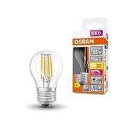 OSRAM Lámpara LED SUPERSTAR+ CLASSIC P FIL 25, E27, forma minibola, 2,2 W, 300 lm, 2700 K, luz blanca cálida, componente azul muy reducido, fatiga ocular reducida, regulable, optimo consumo de energía