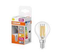 OSRAM Lámpara LED Superstar P40 Globe Filament regulable, 2700 K blanco cálido, 3,4 W, E14, transparente, 470 lm, 15.000 h, para luminarias de mesa y colgantes, salón