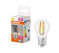 OSRAM Lámpara LED Superstar P40 Globe Filamento regulable, 4000 K blanco neutro, 3,4 W, E27, transparente, 470 lm, 15.000 h, para lámparas de mesa, oficina