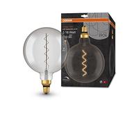 OSRAM Lámpara LED Vintage 1906 ahumada, 4,8 W, 360 lm, forma de globo con 200 mm de diámetro y casquillo E27, luz blanca cálida, filamento en espiral, regulable, vida útil de hasta 15 000 horas