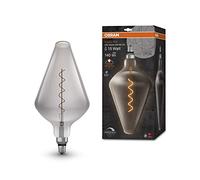 OSRAM Lámpara LED Vintage 1906 ahumada, 4W, 140lm, forma cónica con 193mm de diámetro y casquillo E27, luz blanca cálida, filamento regulable, vida útil de hasta 15.000 horas
