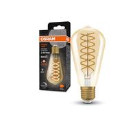 OSRAM Lámpara LED Vintage 1906® Classic Edison FIL 60, E27, regulable, dorado, 8,8W, 806lm, 2400K, luz blanca cálida reducida, bajo consumo energético, larga duración