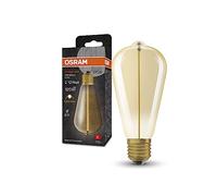 OSRAM Lámpara LED Vintage 1906 Classic Edison FIL, E27, dorado, 2.2W, 120lm, 2700K, luz blanca cálida, optimo consumo de energía, larga vida, filamento magnético