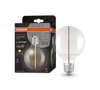 OSRAM Lámpara LED Vintage 1906 Classic Globe95 FIL, E27, esférica, transparente, 2.2W, 150lm, 2700K, luz blanca cálida, optimo consumo de energía, larga vida, filamento magnético